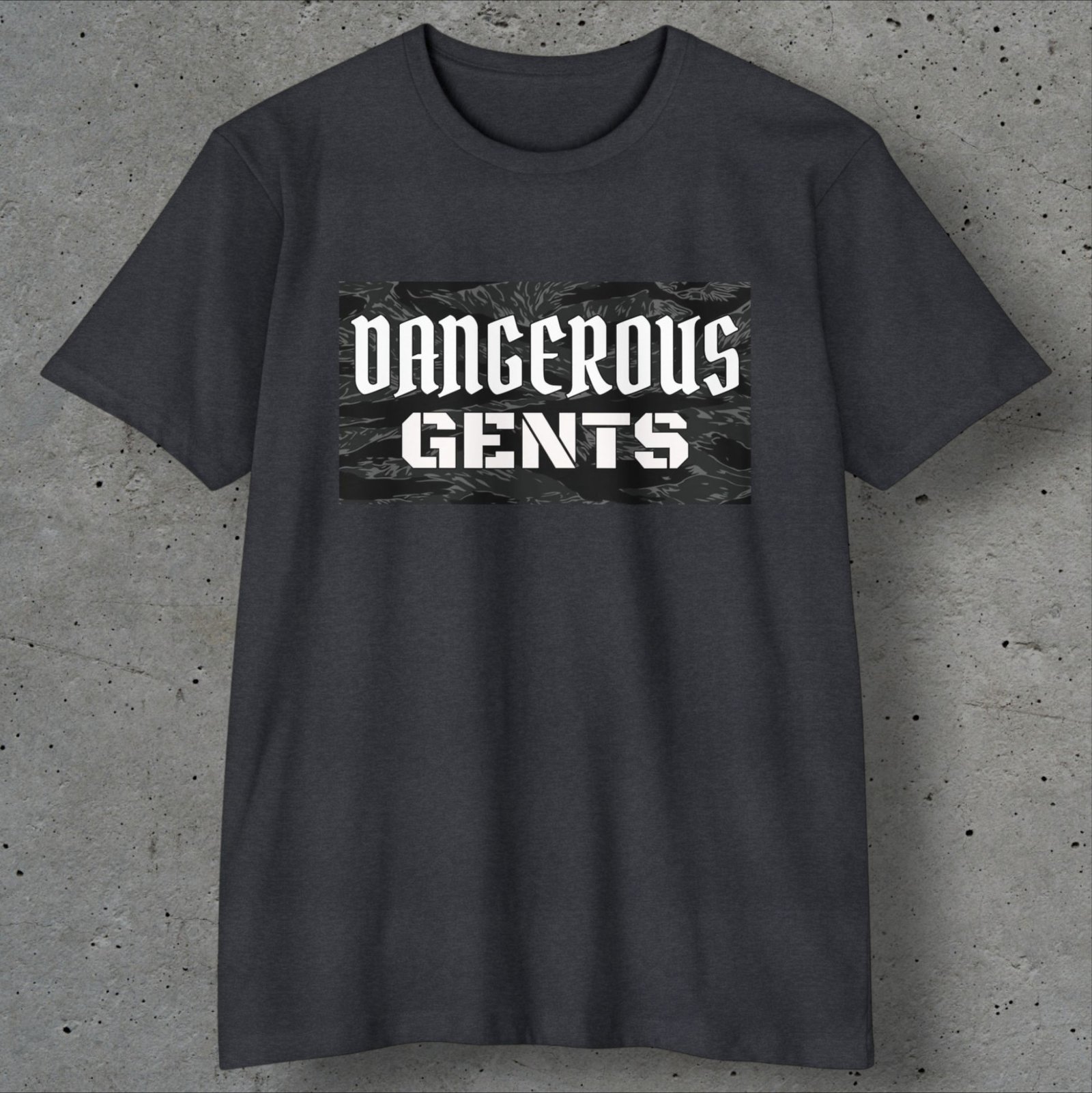 dangerous gents urban tiger stripe logo t shirt