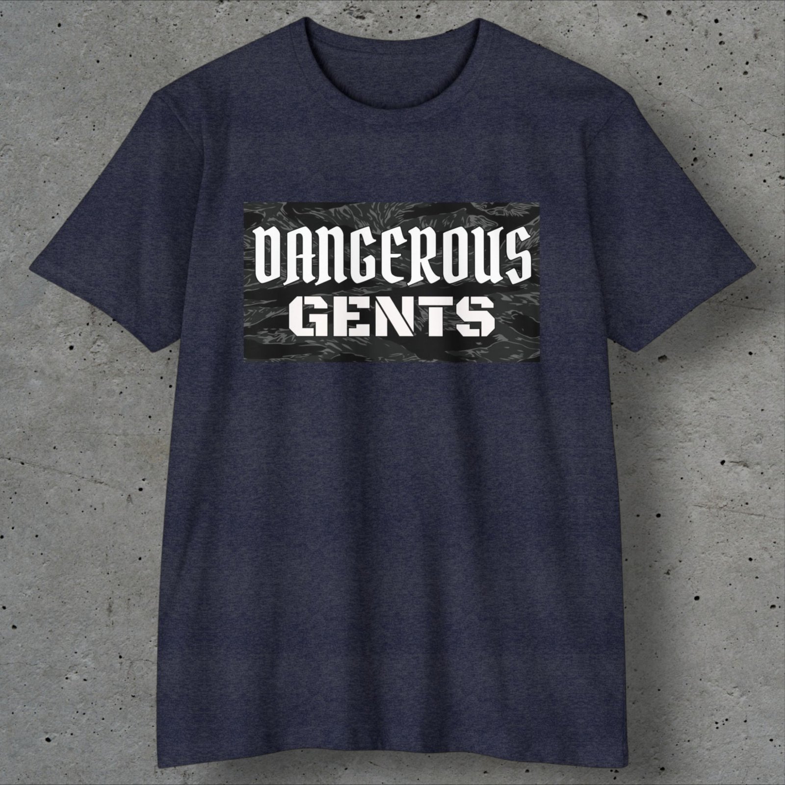 dangerous gents urban tiger stripe logo t shirt