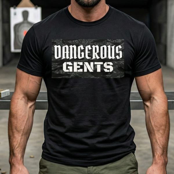 dangerous gents urban tiger stripe logo t shirt