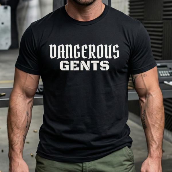 dangerous gents white logo t shirt