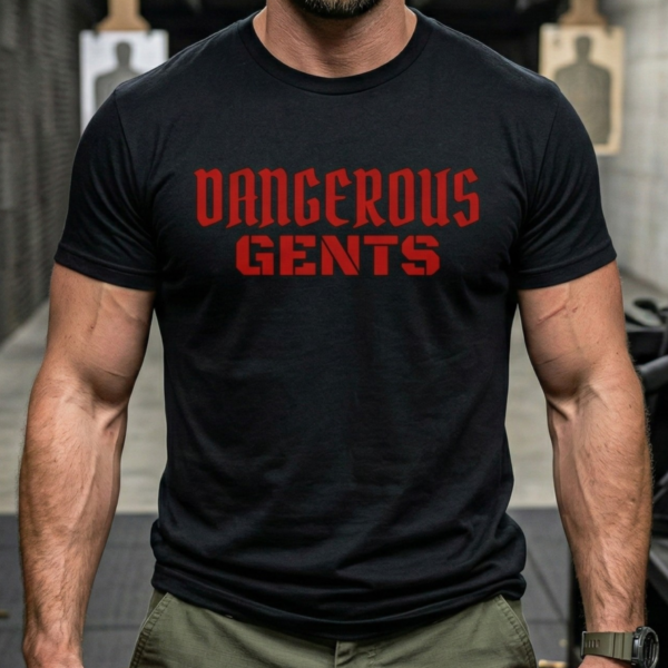 dangerous gents red logo t shirt