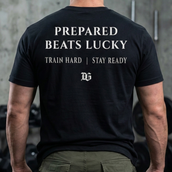 prepared beats lucky | code ii t shirt