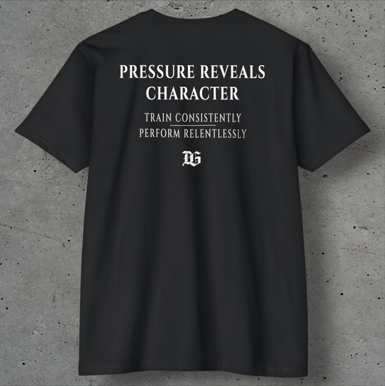 pressure reveals character | code v t shirt