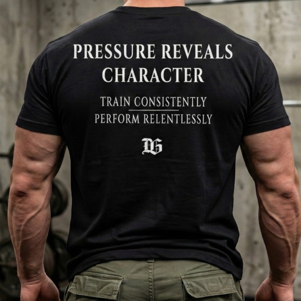 pressure reveals character | code v t shirt