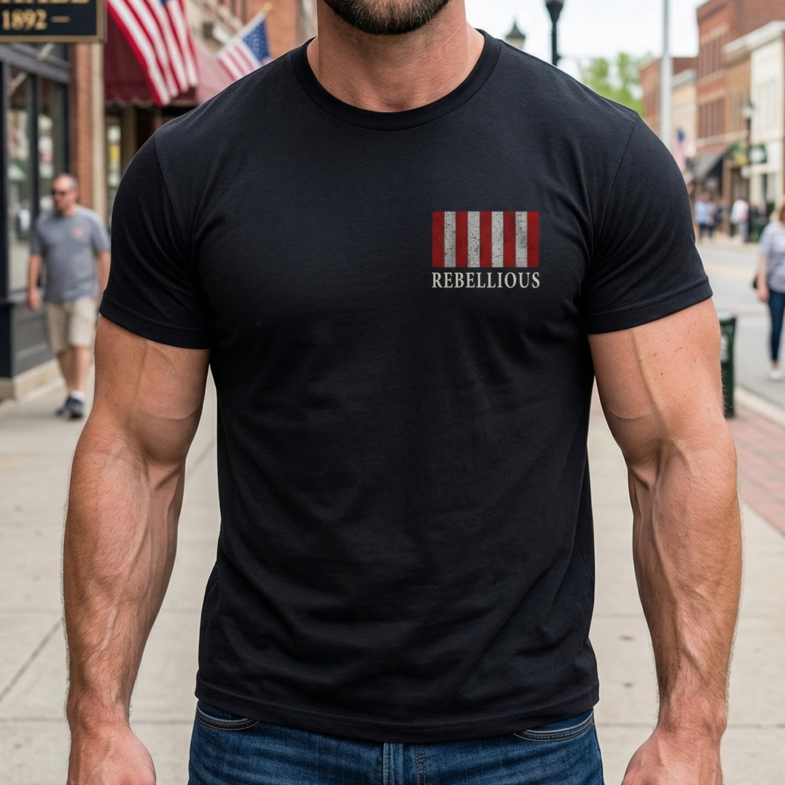 sons of liberty rebellious stripes t shirt