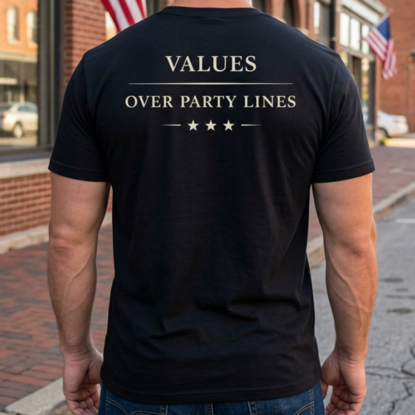 values over party lines t shirt