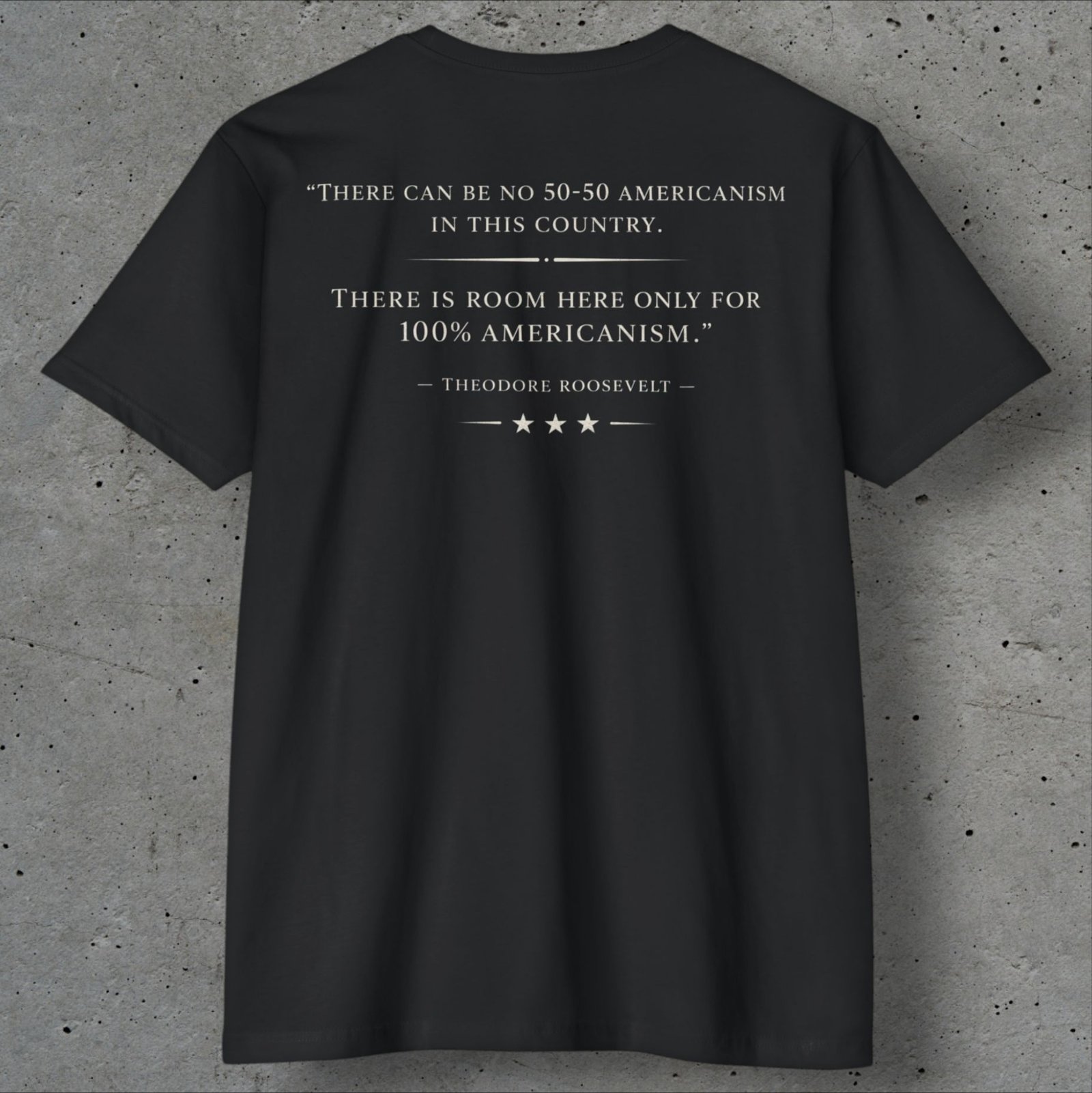 theodore roosevelt 100% americanism quote t shirt
