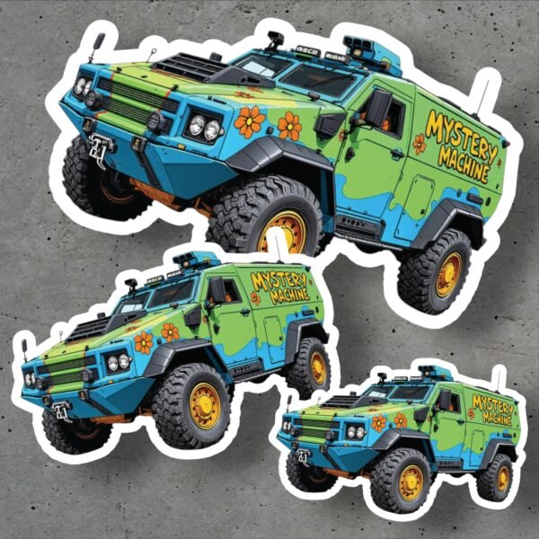 Mystery Machine Armored Carrier Sticker